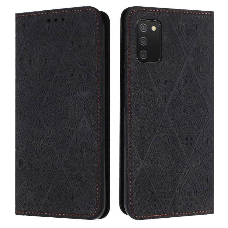 Ethnic Embossed Adsorption Leather Phone Case, For Samsung Galaxy S20, For Samsung Galaxy S20+, For Samsung Galaxy S20 FE, For Samsung Galaxy S20 Ultra, For Samsung Galaxy A02s 166mm, For Samsung Galaxy A03s 166mm, For Samsung Galaxy A12 5G            ...