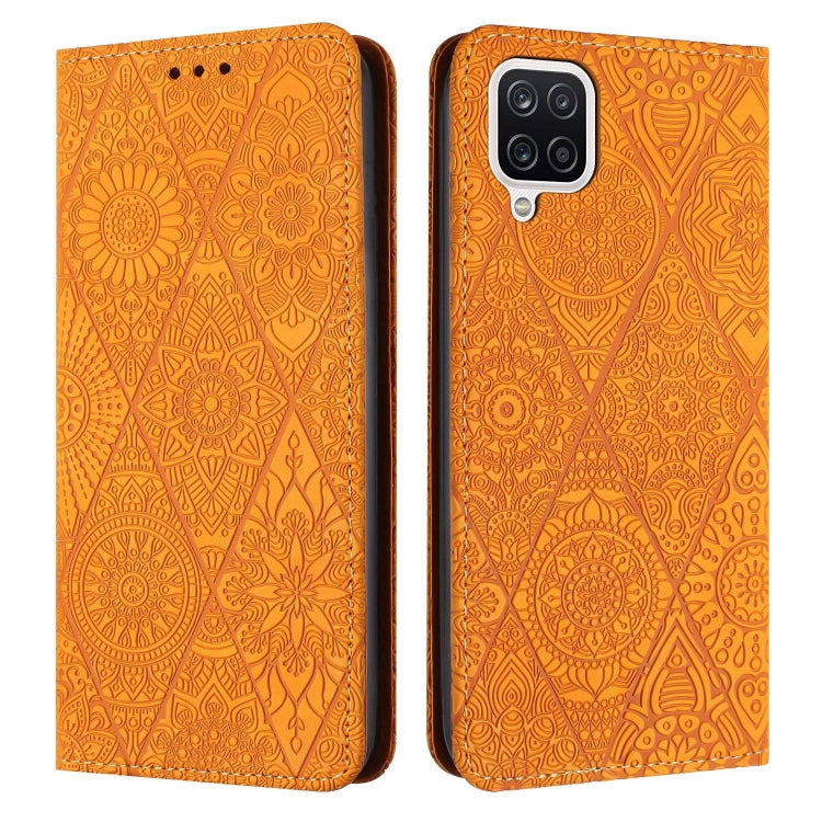 Ethnic Embossed Adsorption Leather Phone Case, For Samsung Galaxy S20, For Samsung Galaxy S20+, For Samsung Galaxy S20 FE, For Samsung Galaxy S20 Ultra, For Samsung Galaxy A02s 166mm, For Samsung Galaxy A03s 166mm, For Samsung Galaxy A12 5G            ...