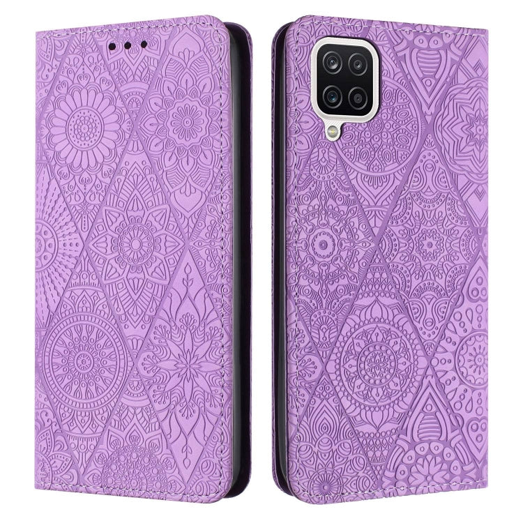 Ethnic Embossed Adsorption Leather Phone Case, For Samsung Galaxy S20, For Samsung Galaxy S20+, For Samsung Galaxy S20 FE, For Samsung Galaxy S20 Ultra, For Samsung Galaxy A02s 166mm, For Samsung Galaxy A03s 166mm, For Samsung Galaxy A12 5G            ...
