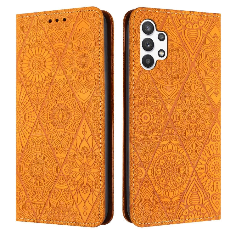 Ethnic Embossed Adsorption Leather Phone Case, For Samsung Galaxy S20, For Samsung Galaxy S20+, For Samsung Galaxy S20 FE, For Samsung Galaxy S20 Ultra, For Samsung Galaxy A02s 166mm, For Samsung Galaxy A03s 166mm, For Samsung Galaxy A12 5G            ...