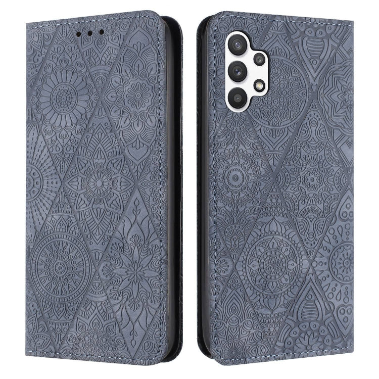 Ethnic Embossed Adsorption Leather Phone Case, For Samsung Galaxy S20, For Samsung Galaxy S20+, For Samsung Galaxy S20 FE, For Samsung Galaxy S20 Ultra, For Samsung Galaxy A02s 166mm, For Samsung Galaxy A03s 166mm, For Samsung Galaxy A12 5G            ...