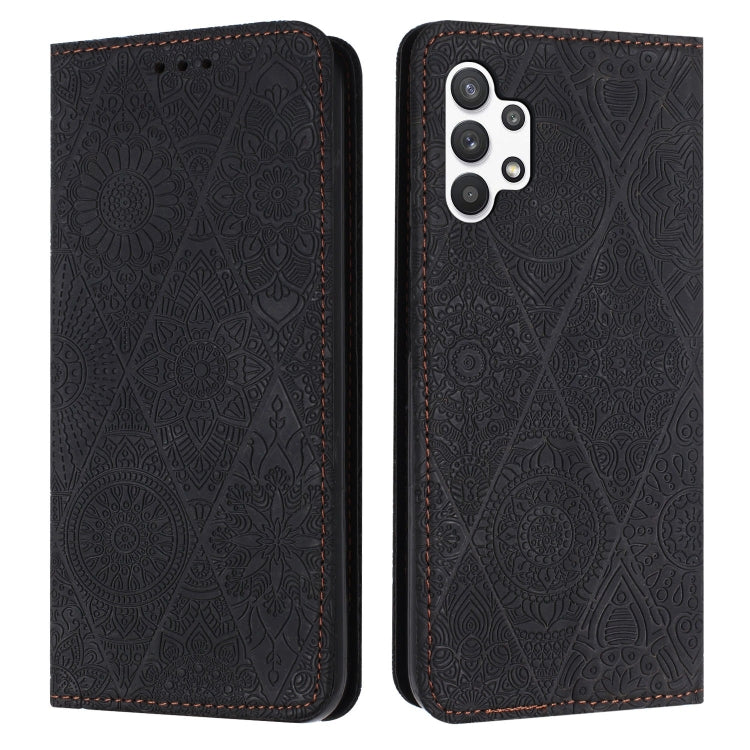 Ethnic Embossed Adsorption Leather Phone Case, For Samsung Galaxy S20, For Samsung Galaxy S20+, For Samsung Galaxy S20 FE, For Samsung Galaxy S20 Ultra, For Samsung Galaxy A02s 166mm, For Samsung Galaxy A03s 166mm, For Samsung Galaxy A12 5G            ...