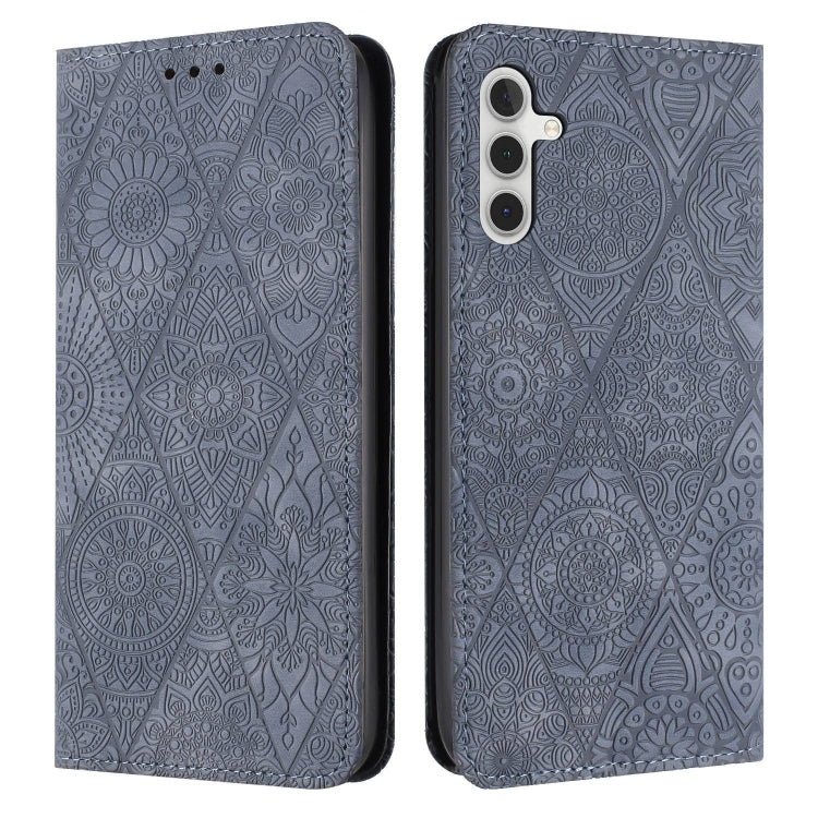 Ethnic Embossed Adsorption Leather Phone Case, For Samsung Galaxy S20, For Samsung Galaxy S20+, For Samsung Galaxy S20 FE, For Samsung Galaxy S20 Ultra, For Samsung Galaxy A02s 166mm, For Samsung Galaxy A03s 166mm, For Samsung Galaxy A12 5G            ...