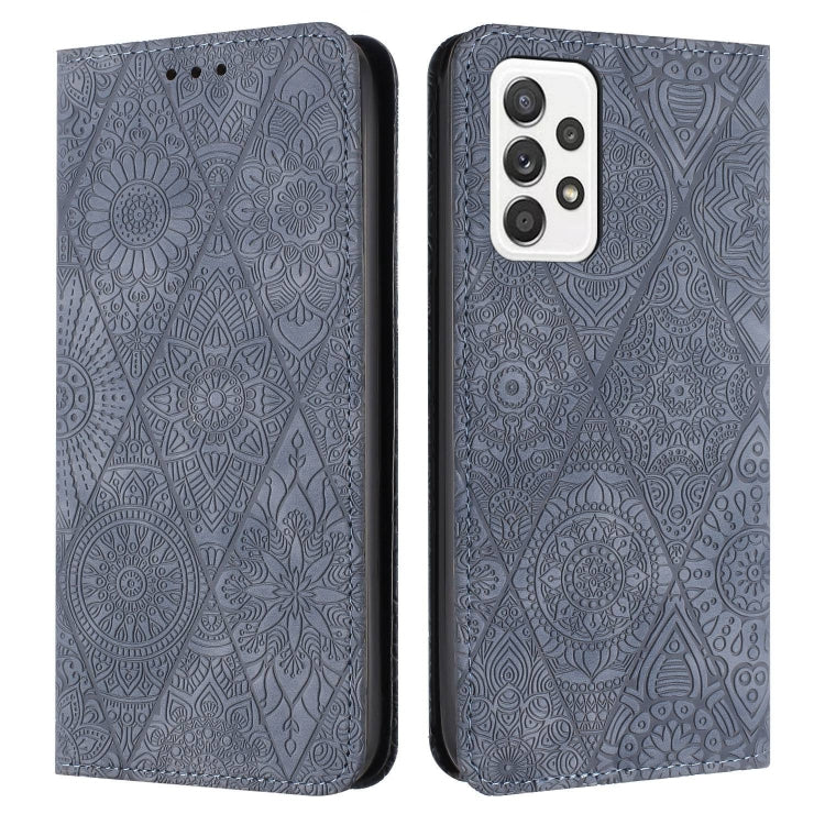 Ethnic Embossed Adsorption Leather Phone Case, For Samsung Galaxy A42 5G, For Samsung Galaxy A52 4G/5G, For Samsung Galaxy A53 5G, For Samsung Galaxy A54 5G, For Samsung Galaxy A72 4G/5G, For Samsung Galaxy A73 5G, For Samsung Galaxy S10               ...