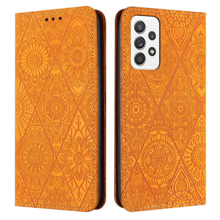 Ethnic Embossed Adsorption Leather Phone Case, For Samsung Galaxy A42 5G, For Samsung Galaxy A52 4G/5G, For Samsung Galaxy A53 5G, For Samsung Galaxy A54 5G, For Samsung Galaxy A72 4G/5G, For Samsung Galaxy A73 5G, For Samsung Galaxy S10               ...
