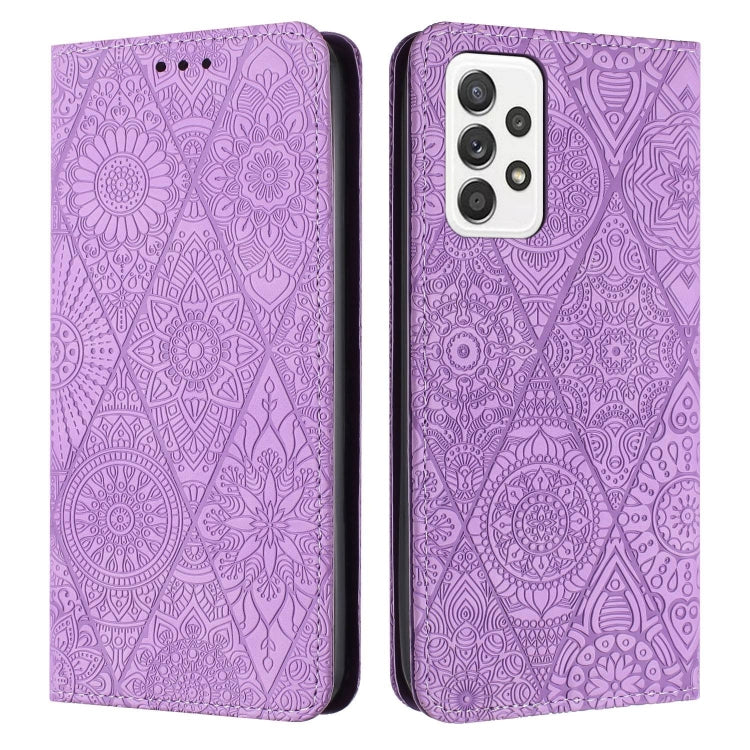 Ethnic Embossed Adsorption Leather Phone Case, For Samsung Galaxy A42 5G, For Samsung Galaxy A52 4G/5G, For Samsung Galaxy A53 5G, For Samsung Galaxy A54 5G, For Samsung Galaxy A72 4G/5G, For Samsung Galaxy A73 5G, For Samsung Galaxy S10               ...