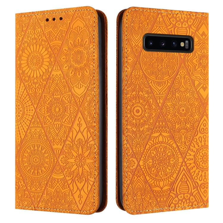 Ethnic Embossed Adsorption Leather Phone Case, For Samsung Galaxy A42 5G, For Samsung Galaxy A52 4G/5G, For Samsung Galaxy A53 5G, For Samsung Galaxy A54 5G, For Samsung Galaxy A72 4G/5G, For Samsung Galaxy A73 5G, For Samsung Galaxy S10               ...