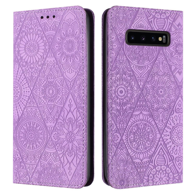 Ethnic Embossed Adsorption Leather Phone Case, For Samsung Galaxy A42 5G, For Samsung Galaxy A52 4G/5G, For Samsung Galaxy A53 5G, For Samsung Galaxy A54 5G, For Samsung Galaxy A72 4G/5G, For Samsung Galaxy A73 5G, For Samsung Galaxy S10               ...