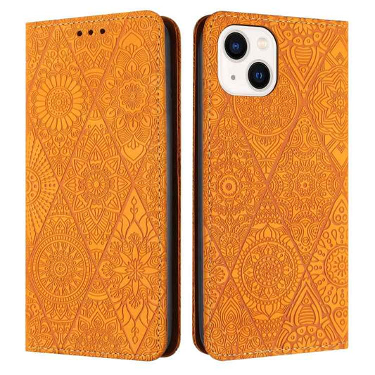 Ethnic Embossed Adsorption Leather Phone Case, For iPhone 14, For iPhone 14 Plus, For iPhone 14 Pro, For iPhone 14 Pro Max, For iPhone 13, For iPhone 13 Pro, For iPhone 13 Pro Max, For iPhone 12 / 12 Pro, For iPhone 12 Pro Max