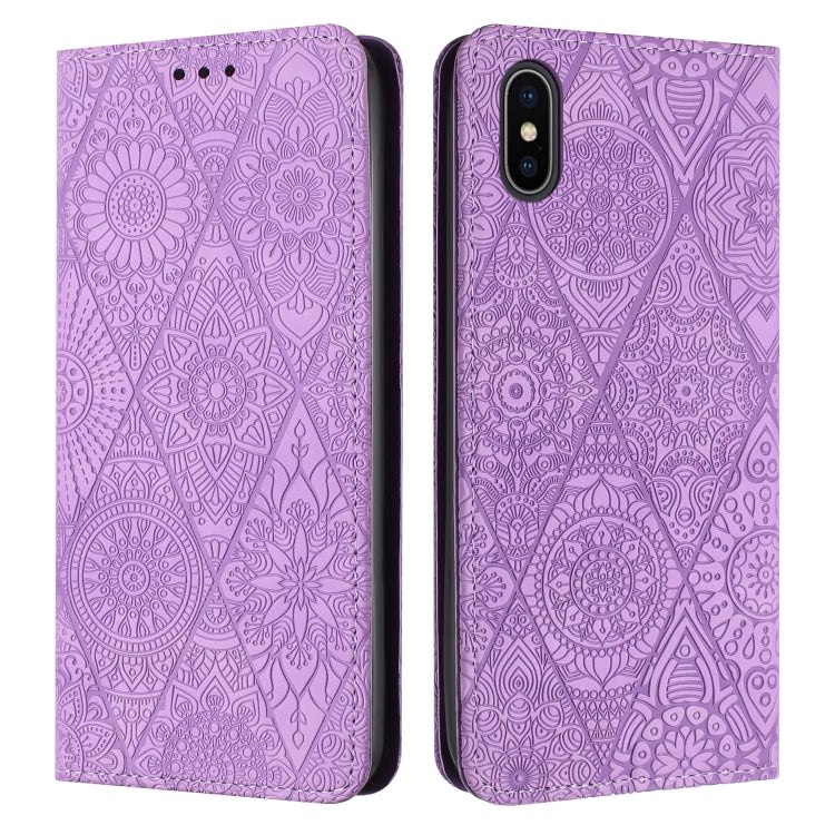 Ethnic Embossed Adsorption Leather Phone Case