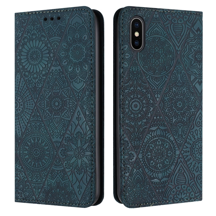 Ethnic Embossed Adsorption Leather Phone Case