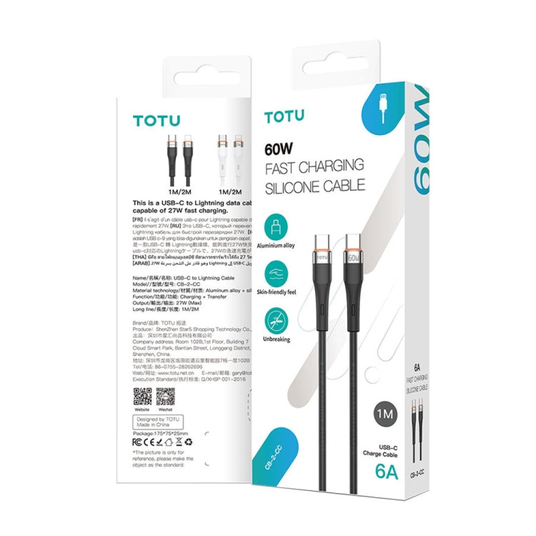 TOTU CB-2 Series USB-C / Type-C to 8 Pin Aluminum Alloy Skin Feel Charging Data Cable, 1m