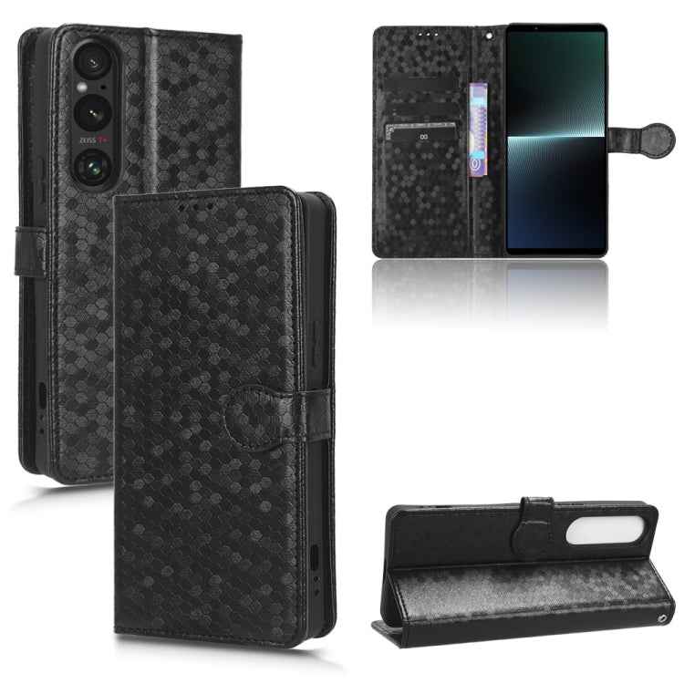 Honeycomb Dot Texture Leather Phone Case, For Sony Xperia 10 VII, For Sony Xperia 1 VII, For Sony Xperia 10 VI, For Sony Xperia 1 VI, For Sony Xperia 1 V, For Sony Xperia 10 V