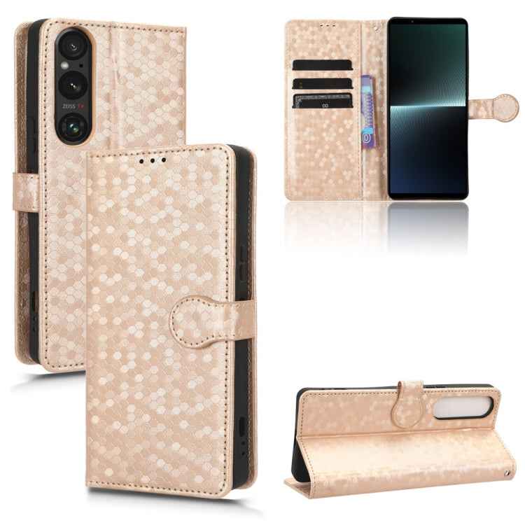 Honeycomb Dot Texture Leather Phone Case, For Sony Xperia 10 VII, For Sony Xperia 1 VII, For Sony Xperia 10 VI, For Sony Xperia 1 VI, For Sony Xperia 1 V, For Sony Xperia 10 V