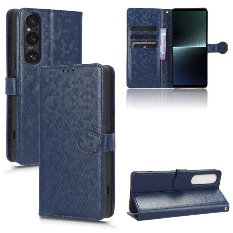 Honeycomb Dot Texture Leather Phone Case, For Sony Xperia 10 VII, For Sony Xperia 1 VII, For Sony Xperia 10 VI, For Sony Xperia 1 VI, For Sony Xperia 1 V, For Sony Xperia 10 V