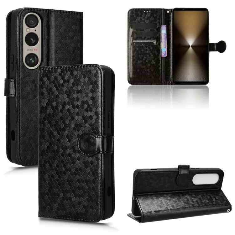 Honeycomb Dot Texture Leather Phone Case, For Sony Xperia 10 VII, For Sony Xperia 1 VII, For Sony Xperia 10 VI, For Sony Xperia 1 VI, For Sony Xperia 1 V, For Sony Xperia 10 V