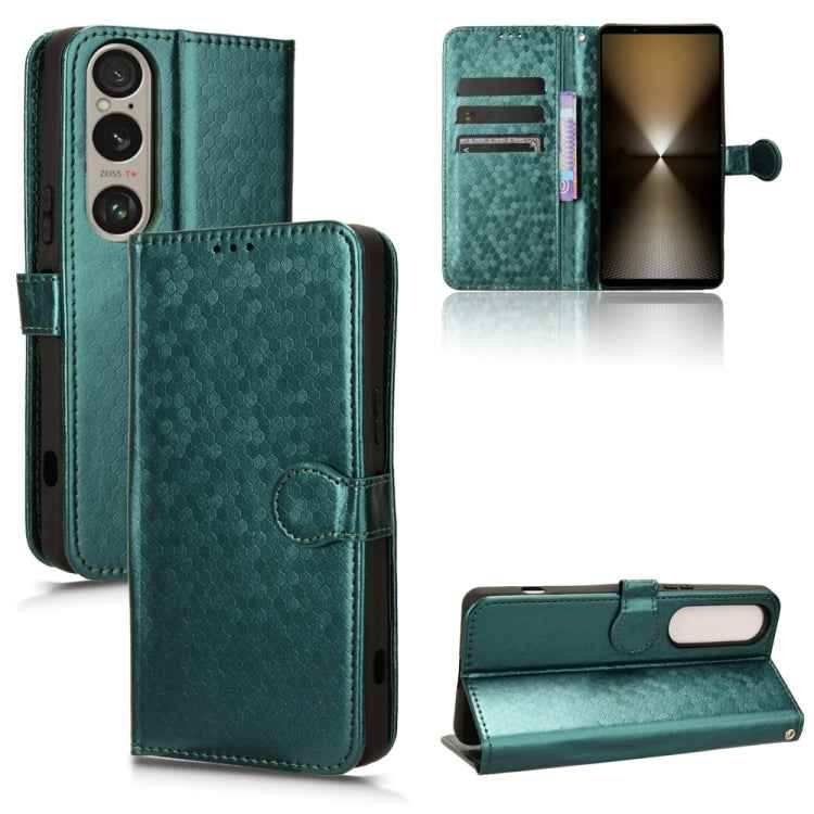 Honeycomb Dot Texture Leather Phone Case, For Sony Xperia 10 VII, For Sony Xperia 1 VII, For Sony Xperia 10 VI, For Sony Xperia 1 VI, For Sony Xperia 1 V, For Sony Xperia 10 V
