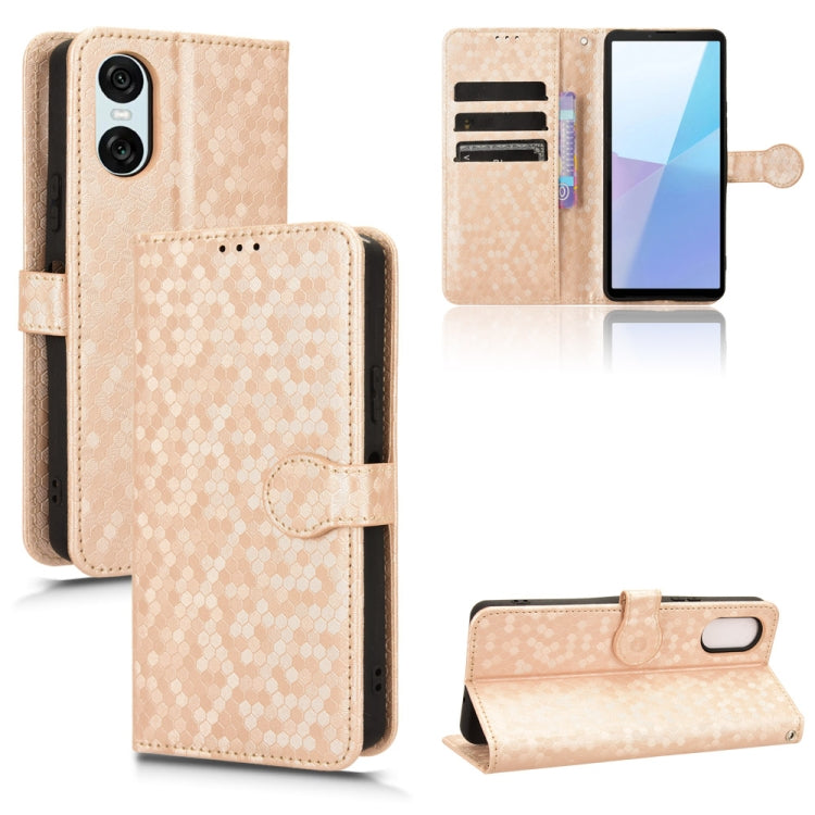 Honeycomb Dot Texture Leather Phone Case, For Sony Xperia 1 VIII, For Sony Xperia 10 VII, For Sony Xperia 1 VII, For Sony Xperia 10 VI, For Sony Xperia 1 VI, For Sony Xperia 1 V, For Sony Xperia 10 V