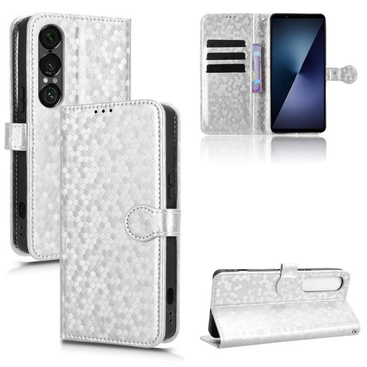Honeycomb Dot Texture Leather Phone Case, For Sony Xperia 1 VIII, For Sony Xperia 10 VII, For Sony Xperia 1 VII, For Sony Xperia 10 VI, For Sony Xperia 1 VI, For Sony Xperia 1 V, For Sony Xperia 10 V