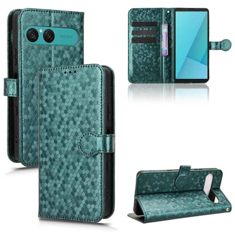 Honeycomb Dot Texture Leather Phone Case, For Sony Xperia 10 VII, For Sony Xperia 1 VII, For Sony Xperia 10 VI, For Sony Xperia 1 VI, For Sony Xperia 1 V, For Sony Xperia 10 V