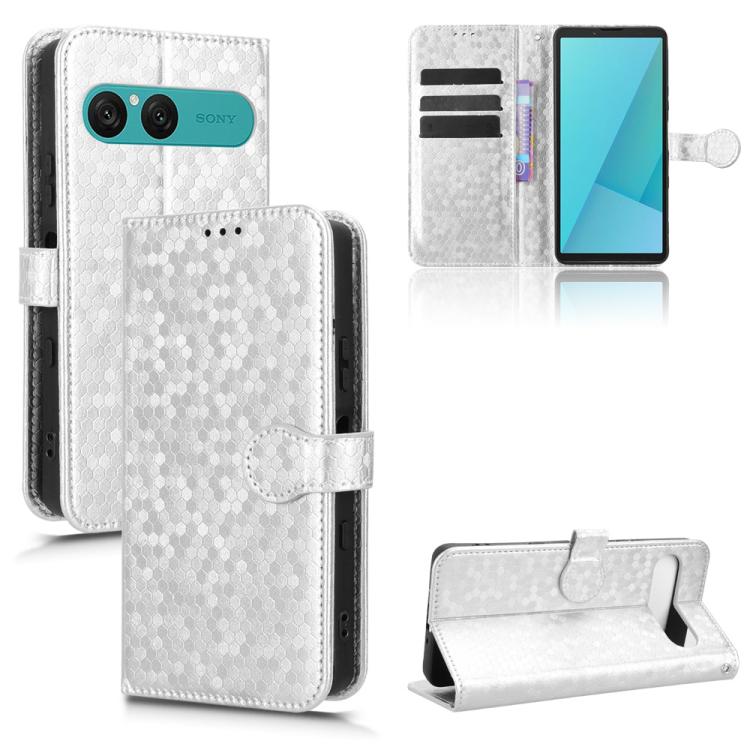 Honeycomb Dot Texture Leather Phone Case, For Sony Xperia 1 VIII, For Sony Xperia 10 VII, For Sony Xperia 1 VII, For Sony Xperia 10 VI, For Sony Xperia 1 VI, For Sony Xperia 1 V, For Sony Xperia 10 V