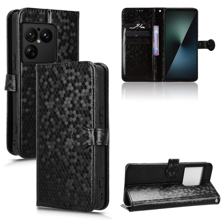 Honeycomb Dot Texture Leather Phone Case, For Sony Xperia 1 VIII, For Sony Xperia 10 VII, For Sony Xperia 1 VII, For Sony Xperia 10 VI, For Sony Xperia 1 VI, For Sony Xperia 1 V, For Sony Xperia 10 V
