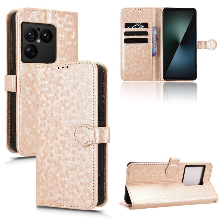 Honeycomb Dot Texture Leather Phone Case, For Sony Xperia 1 VIII, For Sony Xperia 10 VII, For Sony Xperia 1 VII, For Sony Xperia 10 VI, For Sony Xperia 1 VI, For Sony Xperia 1 V, For Sony Xperia 10 V