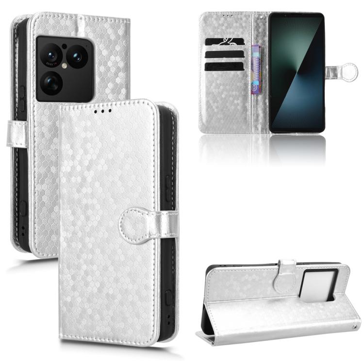 Honeycomb Dot Texture Leather Phone Case, For Sony Xperia 1 VIII, For Sony Xperia 10 VII, For Sony Xperia 1 VII, For Sony Xperia 10 VI, For Sony Xperia 1 VI, For Sony Xperia 1 V, For Sony Xperia 10 V