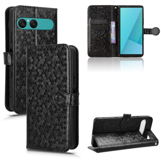 Honeycomb Dot Texture Leather Phone Case, For Sony Xperia 10 VIII, For Sony Xperia 1 VIII, For Sony Xperia 10 VII, For Sony Xperia 1 VII, For Sony Xperia 10 VI, For Sony Xperia 1 VI, For Sony Xperia 1 V, For Sony Xperia 10 V
