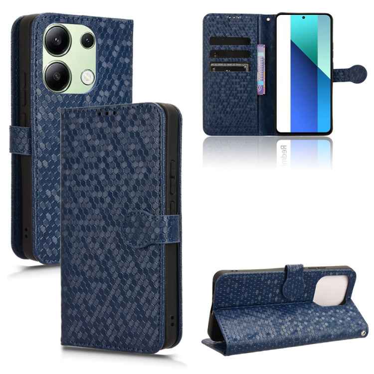 Honeycomb Dot Texture Leather Phone Case, For Xiaomi Poco F6 /Redmi Turbo 3, For Xiaomi Civi 4 Pro, For Xiaomi Poco M6 Pro 4G, For Xiaomi Redmi A3, For Xiaomi Redmi Note 13 Pro 4G Global, For Xiaomi Redmi Note 13 4G, For Xiaomi Redmi 13C 5G / 4G�������...