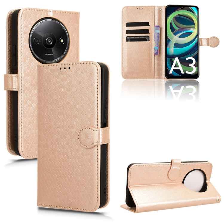 Honeycomb Dot Texture Leather Phone Case, For Xiaomi Poco F6 /Redmi Turbo 3, For Xiaomi Civi 4 Pro, For Xiaomi Poco M6 Pro 4G, For Xiaomi Redmi A3, For Xiaomi Redmi Note 13 Pro 4G Global, For Xiaomi Redmi Note 13 4G, For Xiaomi Redmi 13C 5G / 4G�������...