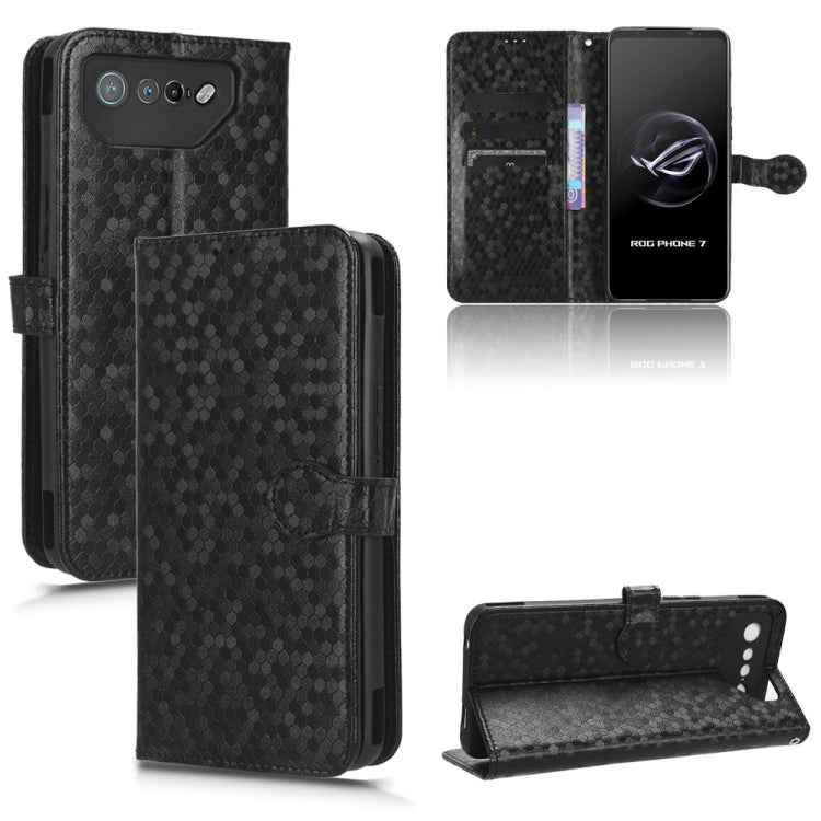 Honeycomb Dot Texture Leather Phone Case, For Asus ROG Phone 7