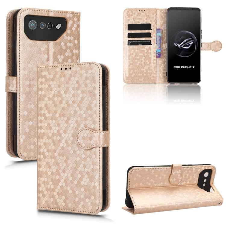 Honeycomb Dot Texture Leather Phone Case, For Asus ROG Phone 7