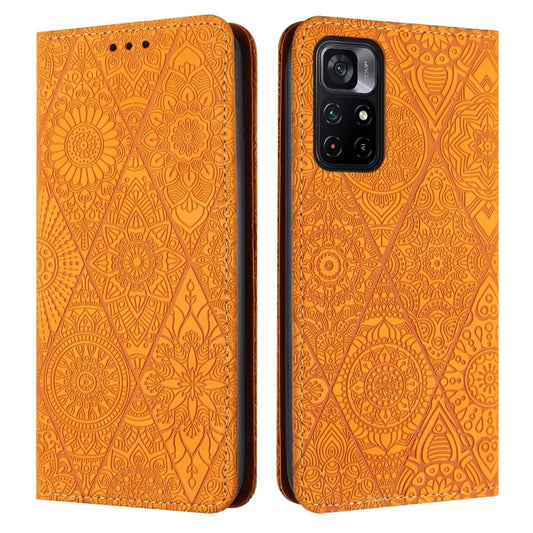 Ethnic Embossed Adsorption Leather Phone Case, For Xiaomi Poco M4 Pro 5G, For Xiaomi Poco X3 NFC, For Xiaomi 11 Lite, For Redmi Note 10 Pro, For Redmi Note 10 4G, For Xiaomi Redmi 9T, For Xiaomi Redmi 9A, For Xiaomi Redmi 9, For Redmi Note 9