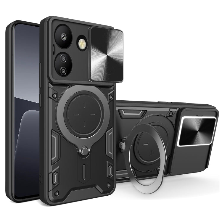 CD Texture Sliding Camshield Magnetic Holder Phone Case, For Xiaomi Redmi A3, For Xiaomi Redmi 13C 5G Global, For Xiaomi Redmi Note 13 5G, For Xiaomi Redmi 13C 4G, For Xiaomi Redmi Note 13 Pro 5G, For Xiaomi 13T / Redmi K60 Ultra                       ...
