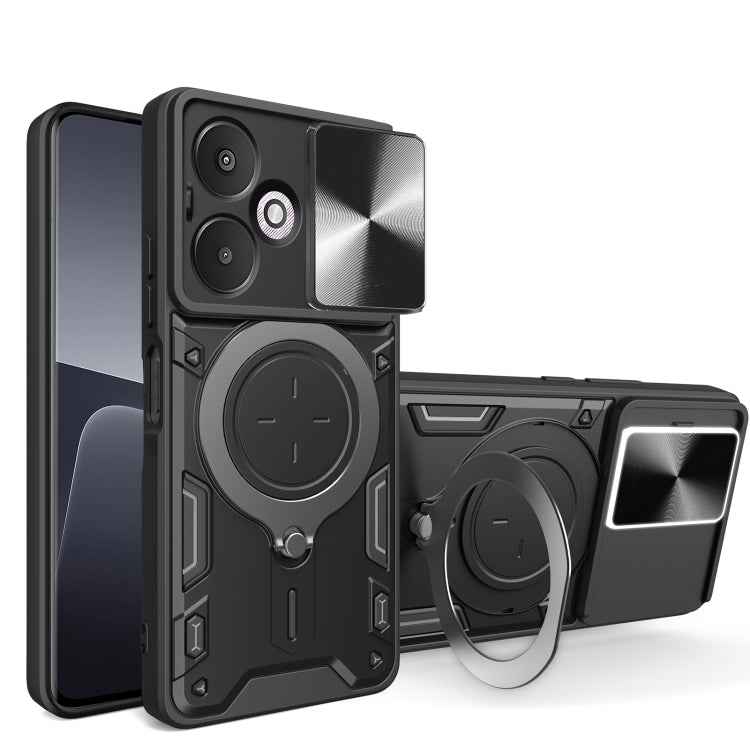CD Texture Sliding Camshield Magnetic Holder Phone Case, For Xiaomi Redmi A3, For Xiaomi Redmi 13C 5G Global, For Xiaomi Redmi Note 13 5G, For Xiaomi Redmi 13C 4G, For Xiaomi Redmi Note 13 Pro 5G, For Xiaomi 13T / Redmi K60 Ultra                       ...