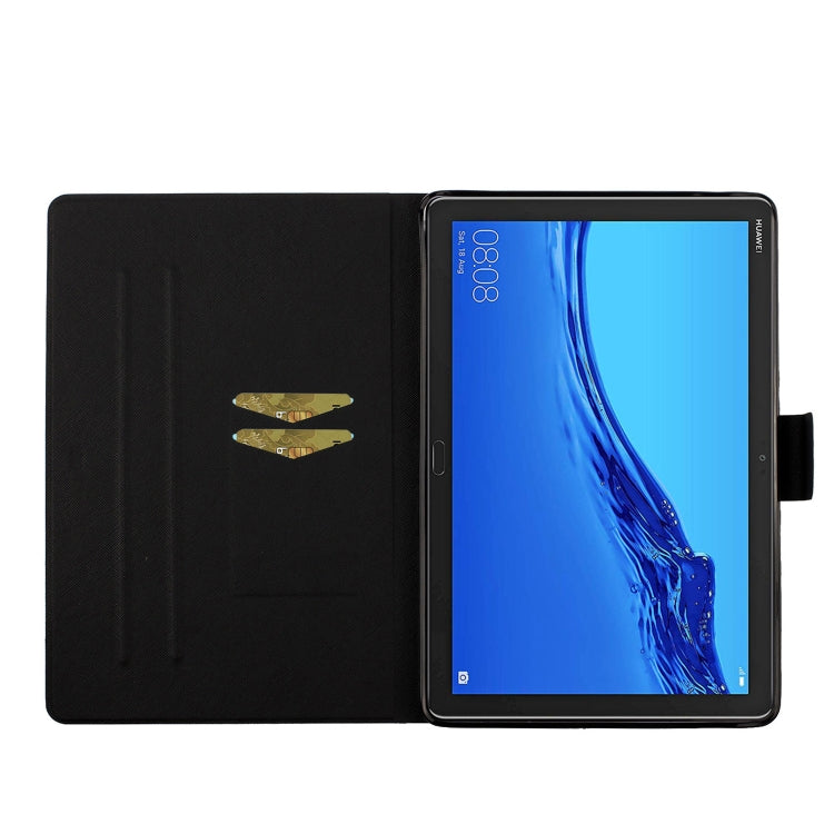 Flower Pattern Horizontal Flip Leather Case with Card Slots & Holder, For Huawei MediaPad M5 lite 10.1, For Huawei MediaPad T5, For Lenovo Tab M10, For Lenovo Tab M10 Plus, For Samsung Galaxy Tab A 8.0 2019, For Samsung Galaxy Tab A 10.1 (2019)        ...