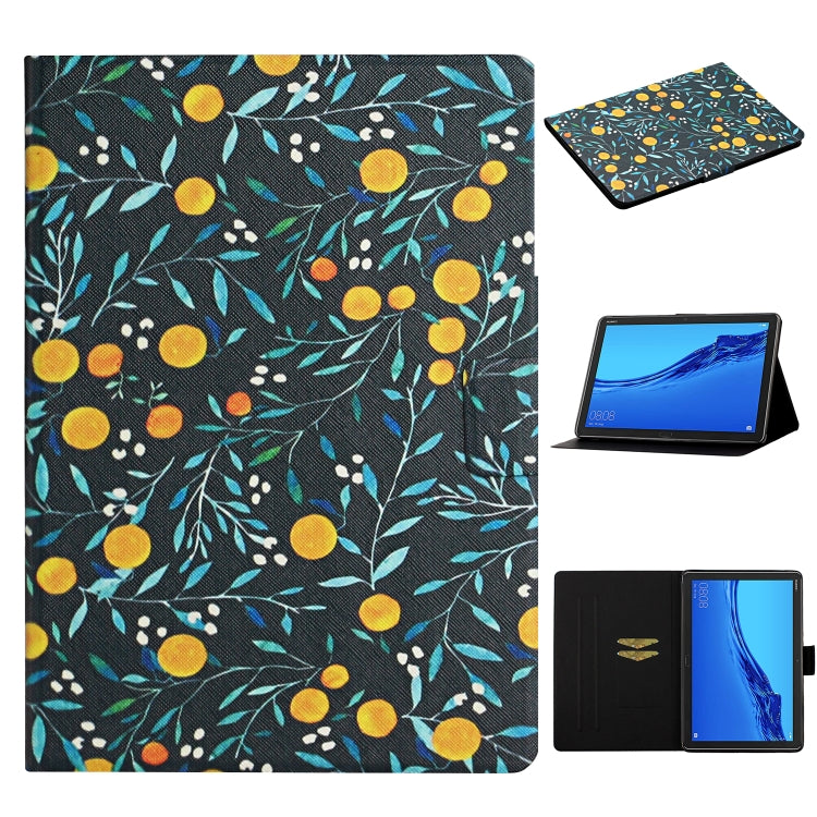 Flower Pattern Horizontal Flip Leather Case with Card Slots & Holder, For Huawei MediaPad M5 lite 10.1, For Huawei MediaPad T5, For Lenovo Tab M10, For Lenovo Tab M10 Plus, For Samsung Galaxy Tab A 8.0 2019, For Samsung Galaxy Tab A 10.1 (2019)        ...