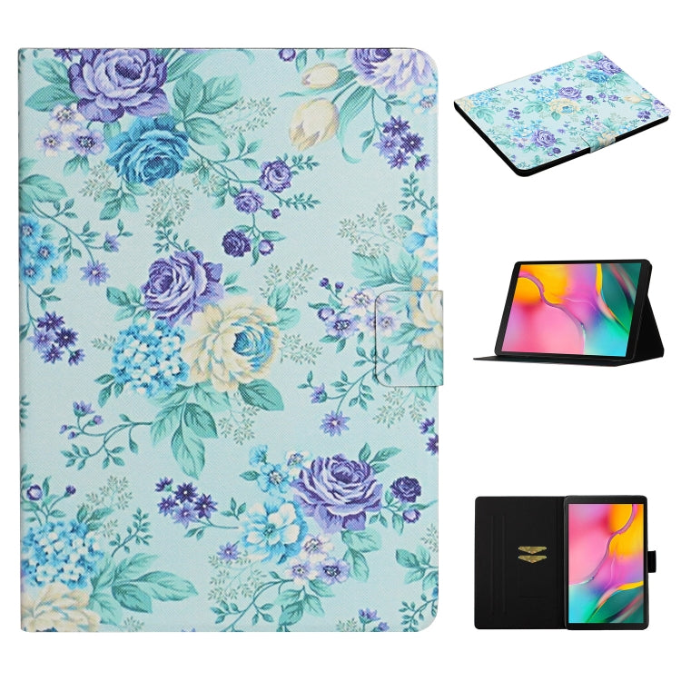 Flower Pattern Horizontal Flip Leather Case with Card Slots & Holder, For Huawei MediaPad M5 lite 10.1, For Huawei MediaPad T5, For Lenovo Tab M10, For Lenovo Tab M10 Plus, For Samsung Galaxy Tab A 8.0 2019, For Samsung Galaxy Tab A 10.1 (2019)        ...
