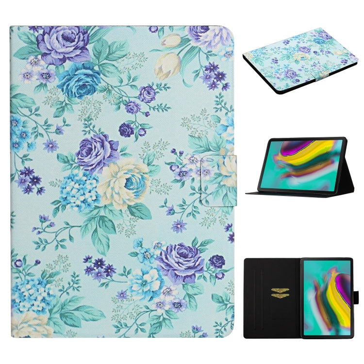 Flower Pattern Horizontal Flip Leather Case with Card Slots & Holder, For Huawei MediaPad M5 lite 10.1, For Huawei MediaPad T5, For Lenovo Tab M10, For Lenovo Tab M10 Plus, For Samsung Galaxy Tab A 8.0 2019, For Samsung Galaxy Tab A 10.1 (2019)        ...