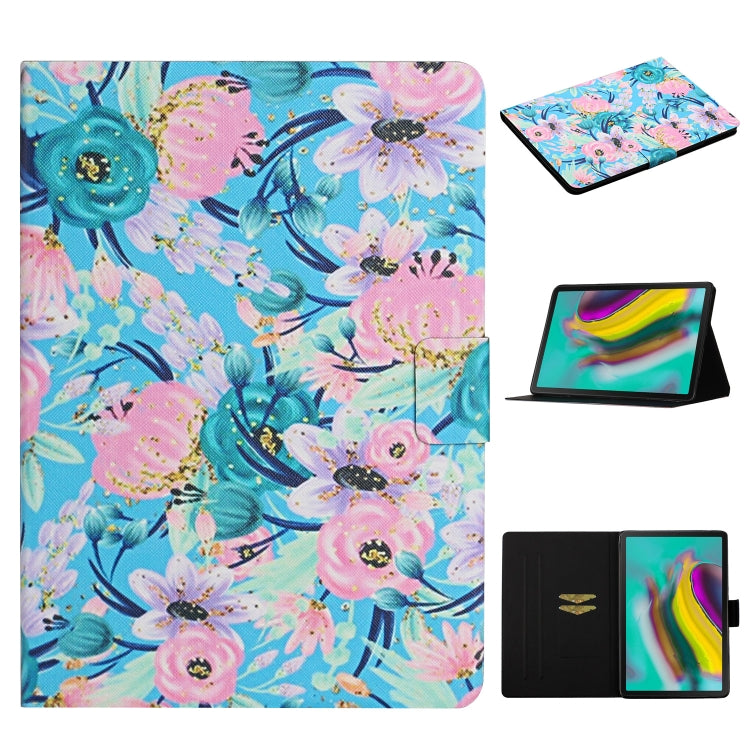 Flower Pattern Horizontal Flip Leather Case with Card Slots & Holder, For Huawei MediaPad M5 lite 10.1, For Huawei MediaPad T5, For Lenovo Tab M10, For Lenovo Tab M10 Plus, For Samsung Galaxy Tab A 8.0 2019, For Samsung Galaxy Tab A 10.1 (2019)        ...