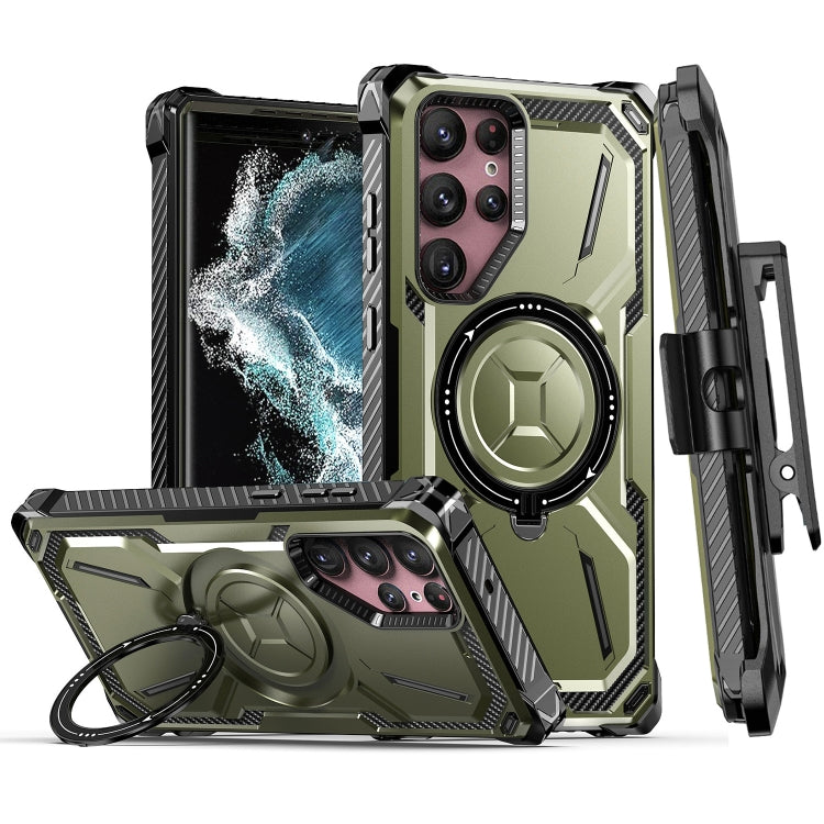 Armor Series Holder Phone Case with Back Clip, For Samsung Galaxy S23 Ultra 5G, For Samsung Galaxy S23 5G, For Samsung Galaxy S22 Ultra 5G, For Samsung Galaxy S22 5G, For Samsung Galaxy S22+ 5G, For Samsung Galaxy S21 Ultra 5G, For Samsung Galaxy S21+ ...