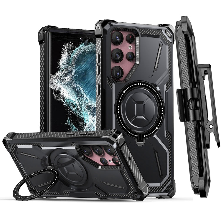 Armor Series Holder Phone Case with Back Clip, For Samsung Galaxy S23 Ultra 5G, For Samsung Galaxy S23 5G, For Samsung Galaxy S22 Ultra 5G, For Samsung Galaxy S22 5G, For Samsung Galaxy S22+ 5G, For Samsung Galaxy S21 Ultra 5G, For Samsung Galaxy S21+ ...