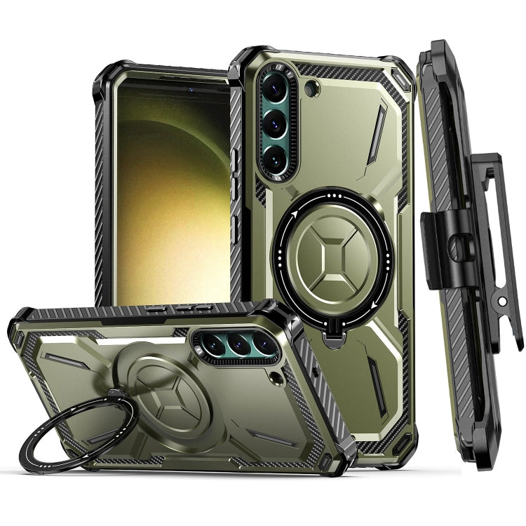 Armor Series Holder Phone Case with Back Clip, For Samsung Galaxy S23 Ultra 5G, For Samsung Galaxy S23 5G, For Samsung Galaxy S22 Ultra 5G, For Samsung Galaxy S22 5G, For Samsung Galaxy S22+ 5G, For Samsung Galaxy S21 Ultra 5G, For Samsung Galaxy S21+ ...