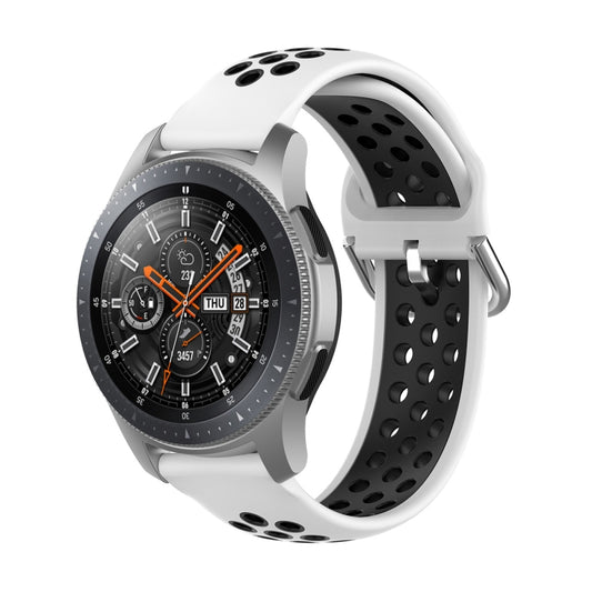 Universal Sports Two-tone Silicone Replacement Wrist Strap, For Samsung Galaxy Watch 46mm / Gear S3, For Huawei Watch GT2 / Honor Magic Watch 2 46mm