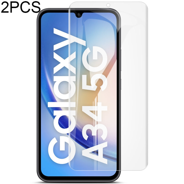 2pcs imak Curved Full Screen Hydrogel Film Protector, For Samsung Galaxy S23 FE 5G, For Samsung Galaxy S24 Ultra 5G, For Samsung Galaxy A34 5G, For Samsung Galaxy S24+ 5G, For Samsung Galaxy A54 5G, For Samsung Galaxy S24 5G