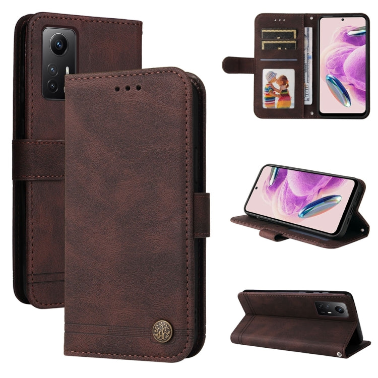 Skin Feel Life Tree Metal Button Leather Phone Case, For Xiaomi Redmi 13C 4G, For Xiaomi Redmi Note13 Pro+ 5G Global, For Xiaomi Redmi Note13 Pro 5G Global, For Xiaomi 13T / Redmi K60 Ultra, For Xiaomi Redmi K70 / K70 Pro, For Xiaomi Redmi Poco F5�����...