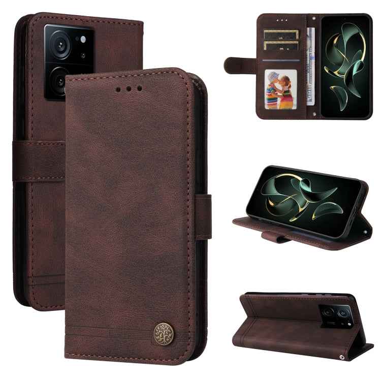 Skin Feel Life Tree Metal Button Leather Phone Case, For Xiaomi Redmi 13C 4G, For Xiaomi Redmi Note13 Pro+ 5G Global, For Xiaomi Redmi Note13 Pro 5G Global, For Xiaomi 13T / Redmi K60 Ultra, For Xiaomi Redmi K70 / K70 Pro, For Xiaomi Redmi Poco F5�����...