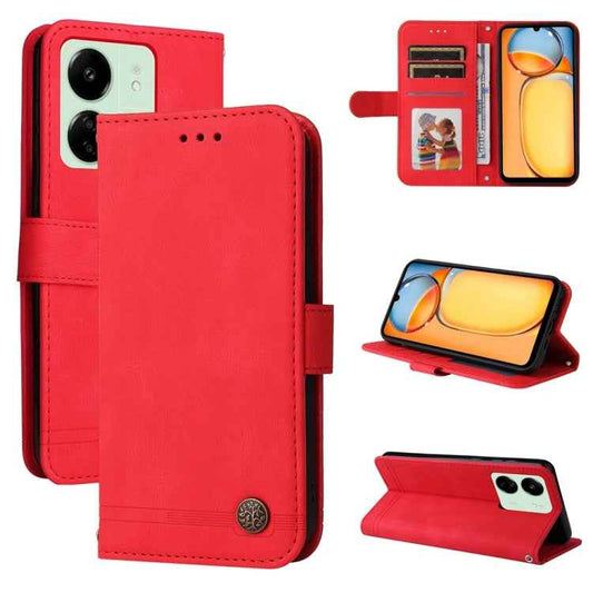 Skin Feel Life Tree Metal Button Leather Phone Case, For Xiaomi Redmi 13C 4G, For Xiaomi Redmi Note13 Pro+ 5G Global, For Xiaomi Redmi Note13 Pro 5G Global, For Xiaomi 13T / Redmi K60 Ultra, For Xiaomi Redmi K70 / K70 Pro, For Xiaomi Redmi Poco F5�����...