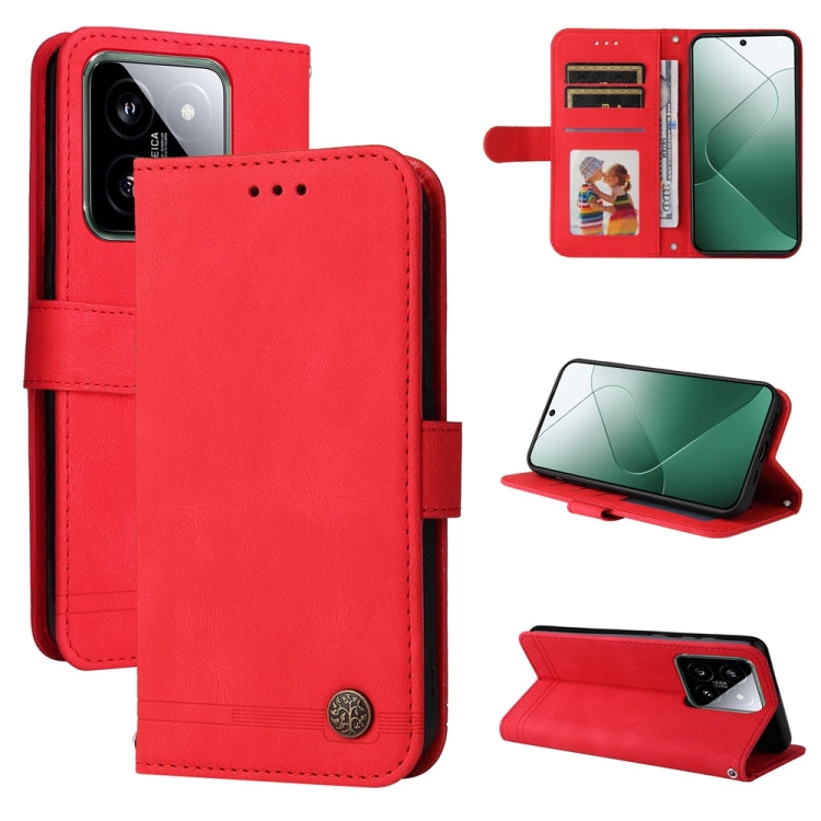 Skin Feel Life Tree Metal Button Leather Phone Case, For Xiaomi Poco F6, For Xiaomi Redmi A3, For Xiaomi Redmi Note13 Pro 4G Global/Poco M6 Pro 4G, For Xiaomi Redmi Note13 4G, For Xiaomi Redmi K70E, For Xiaomi 14 Ultra, For Xiaomi 14 Pro, For Xiaomi 14...